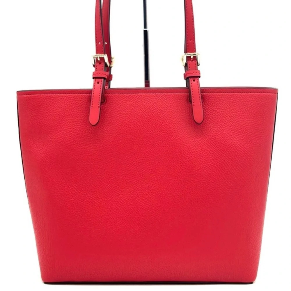 Michael Kors Jet Set Medium Pocket Tote Bag Red - Picture 5 of 10